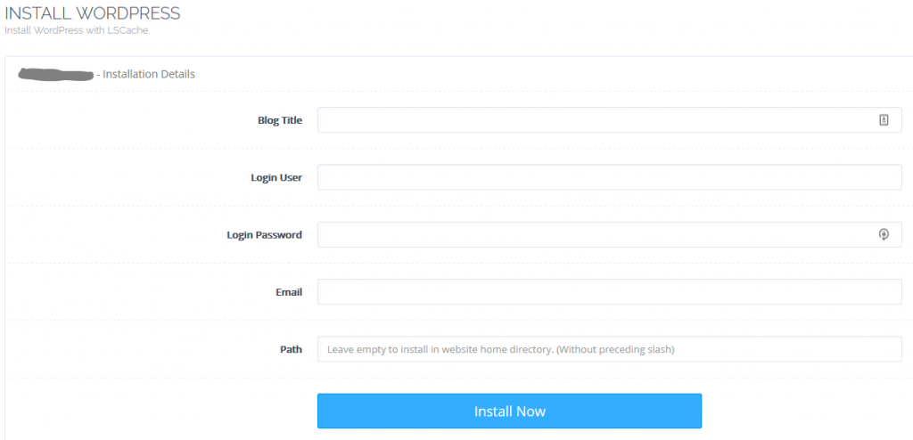 install wordpress cyberpanel